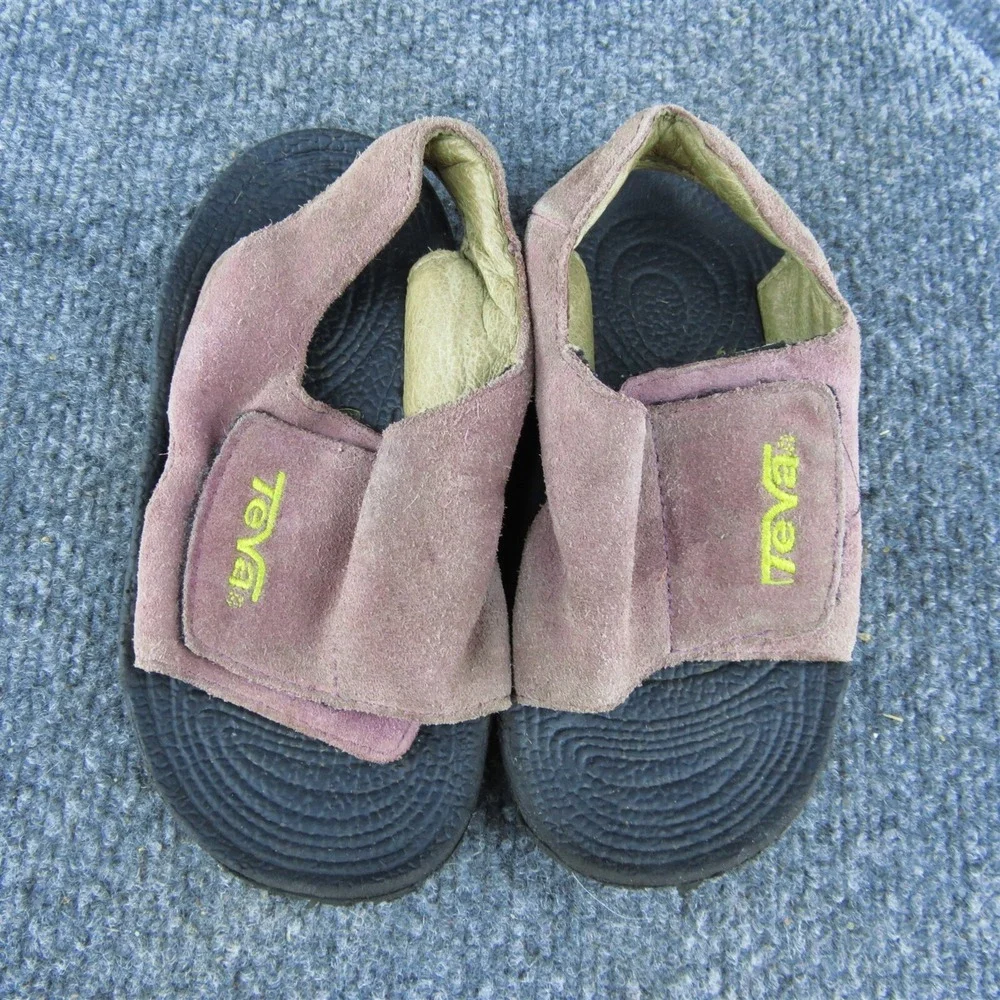 Teva Boys Gladiator Shoes Red‎ Leather Hook & Loop Size T 9 Medium